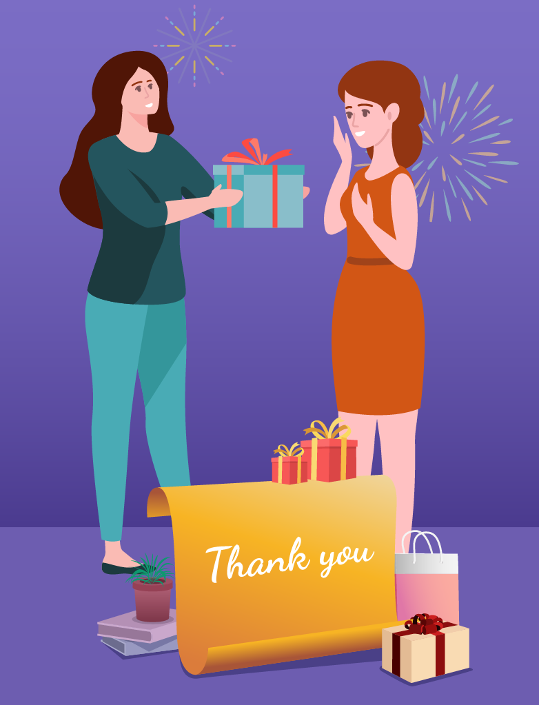 Thank You Gift Illustrations